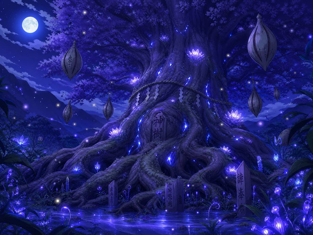 抖荫短视频视频-千年古树夜间生态视频记录